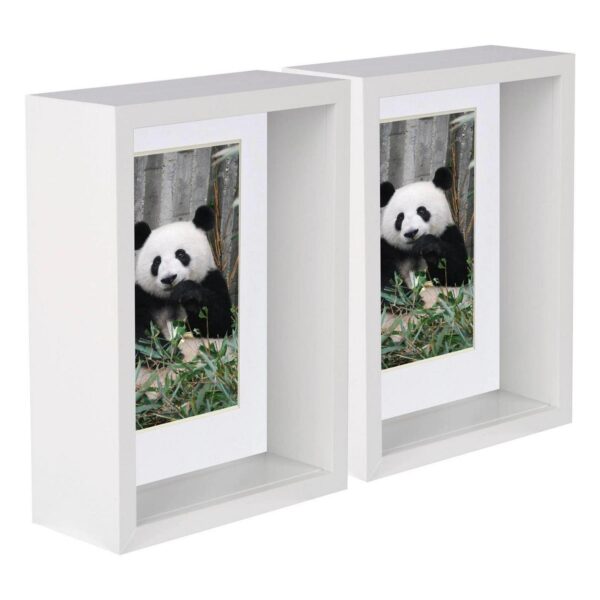 2x White 5 x 7 3D De e0018800cfd218437c03e08cc448f489
