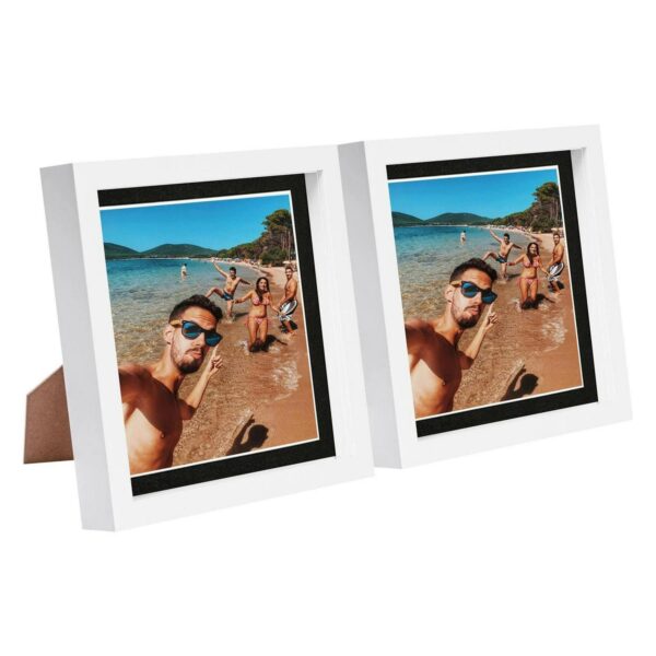2x White 8 x 8 3D Bo 71e1b035f86a533d1ee068138b73ce13
