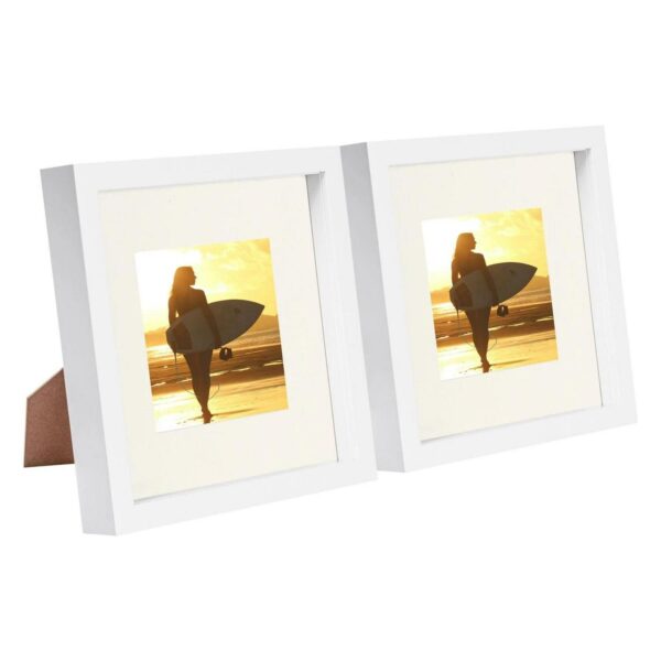 2x White 8 x 8 3D Bo e9bd77a963c4c16efd532f3e96ec2c65