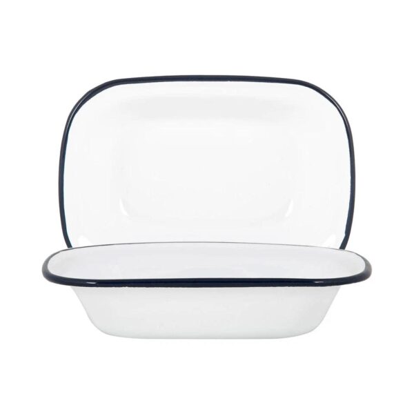 2x White Enamel Pie 00d03899af9b54aaaf685ec4b783ffc1