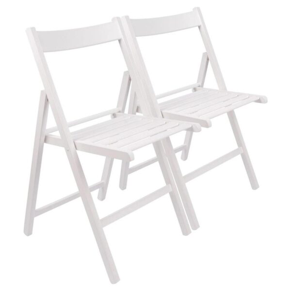 2x White Wooden Fold ea9ab407713cfb6143e5fdfcfd37e0d1