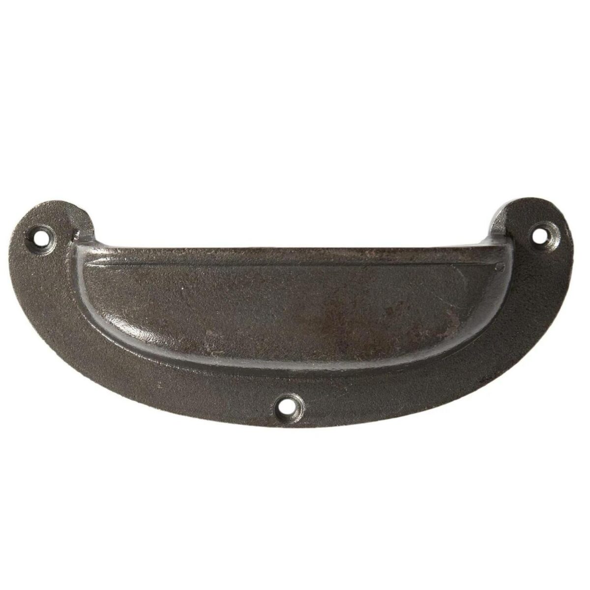 2x Wide Lipped Cabinet Cup Handle Cast Iron Cupboard Handles 130mm x 50mm Raw - Image 3