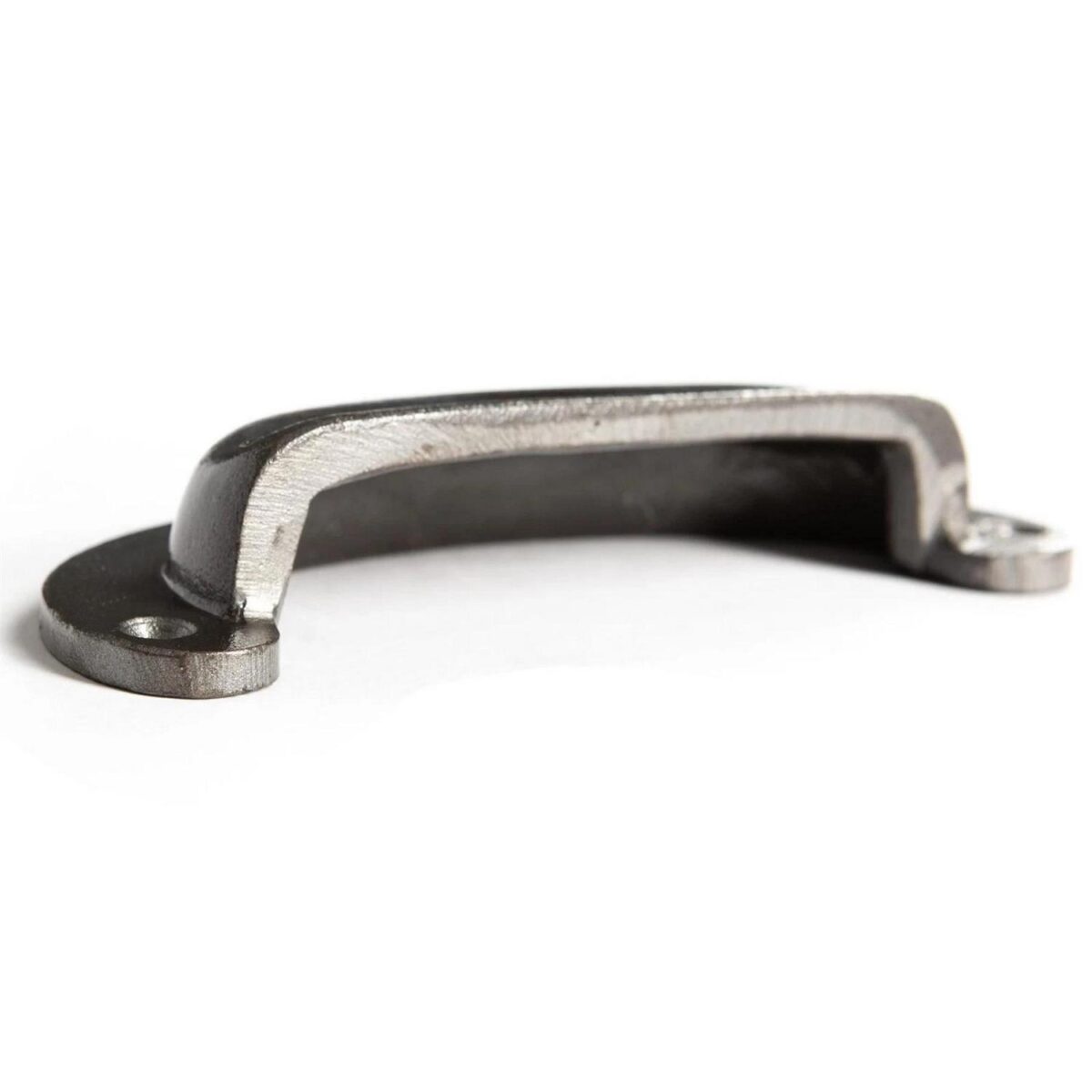 2x Wide Lipped Cabinet Cup Handle Cast Iron Cupboard Handles 130mm x 50mm Raw - Image 2