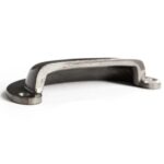2x Wide Lipped Cabinet Cup Handle Cast Iron Cupboard Handles 130mm x 50mm Raw - Image 2