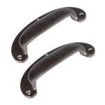 2x Wide Lipped Cabinet Cup Handle Cast Iron Cupboard Handles 130mm x 50mm Raw