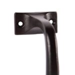 2x Wrought Iron Handrail Bracket Cast Iron Antique Rail D75mm x H85mm Black - Image 4