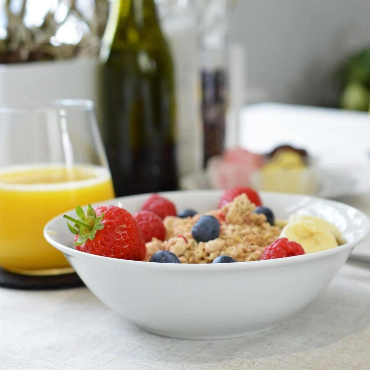 36x Classic White Cereal Bowls 18cm Porcelain Ice Cream Oatmeal Dishes - Image 5
