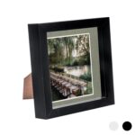 3D Box Photo Frame Acrylic Picture Display 6 x 6  with 4 x 4  Mount Black/Grey