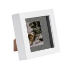 3D Box Photo Frame Hanging Picture Display 4 x 4 with 2 x 2 Mount White/Grey