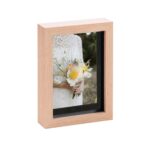 3D Box Photo Frame Picture Display 5 x 7 with 4 x 6 Mount Light Wood/Black