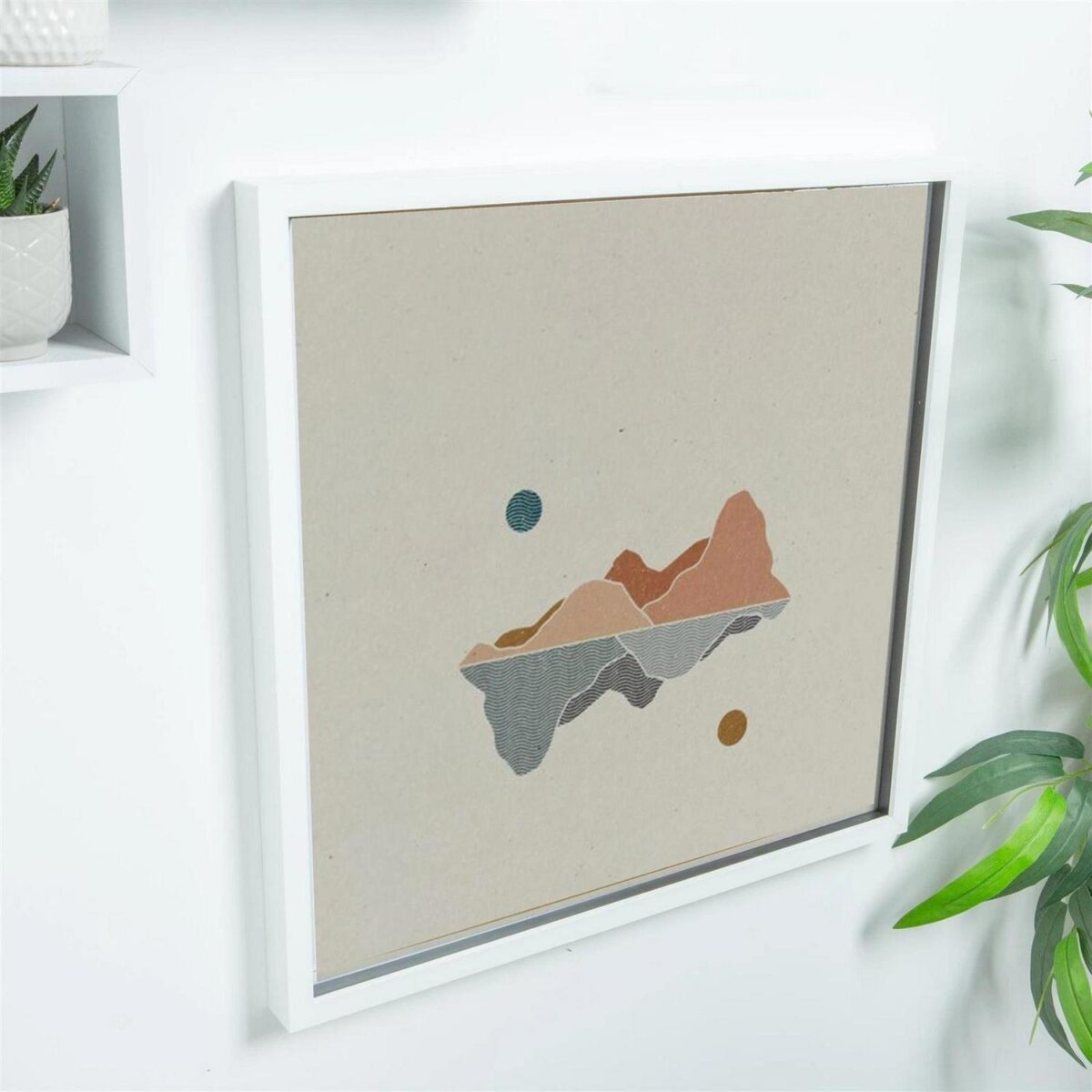 3D Box Photo Frame Standing Hanging Craft Shadow Picture Frames 20 x 20  White - Image 6