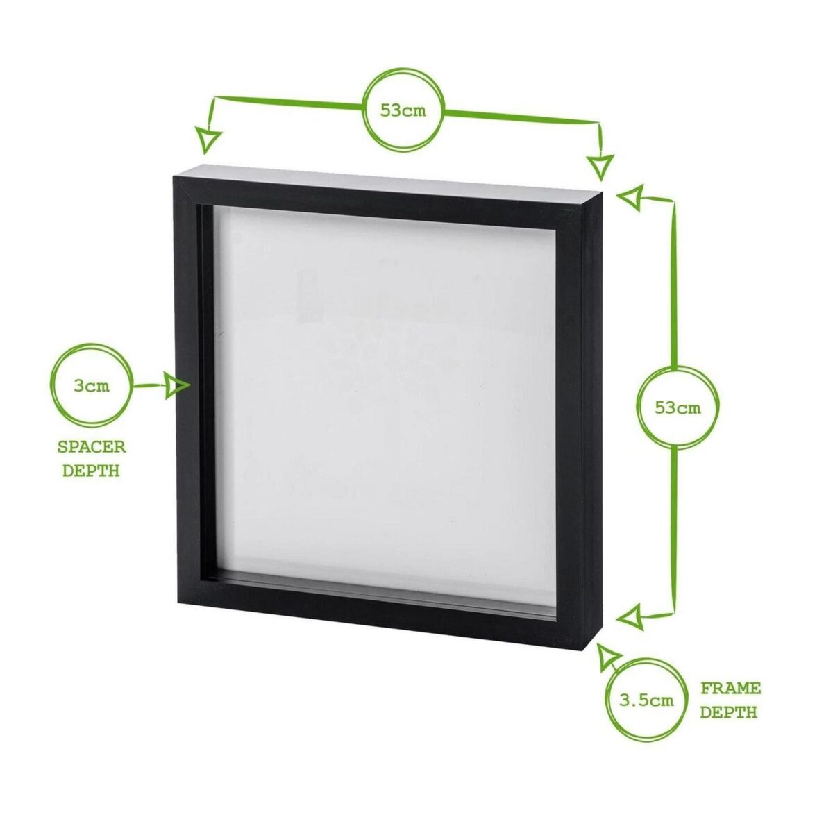 3D Box Photo Frame Standing Hanging Craft Shadow Picture Frames 20 x 20  White - Image 4