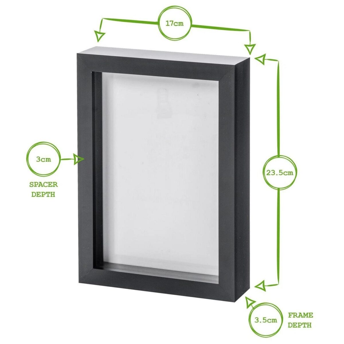 3D Box Photo Frame Standing Hanging Craft Picture Frames A5 (6 x 8 ) Light Wood - Image 4