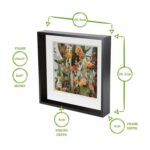 3D Deep Box Photo Frame Picture Display 10 x 10 with 8 x 8 Mount Black/White - Image 4
