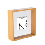 3D Deep Box Photo Frame 8 x 8 with 4 x 4 Mount Light Wood/White