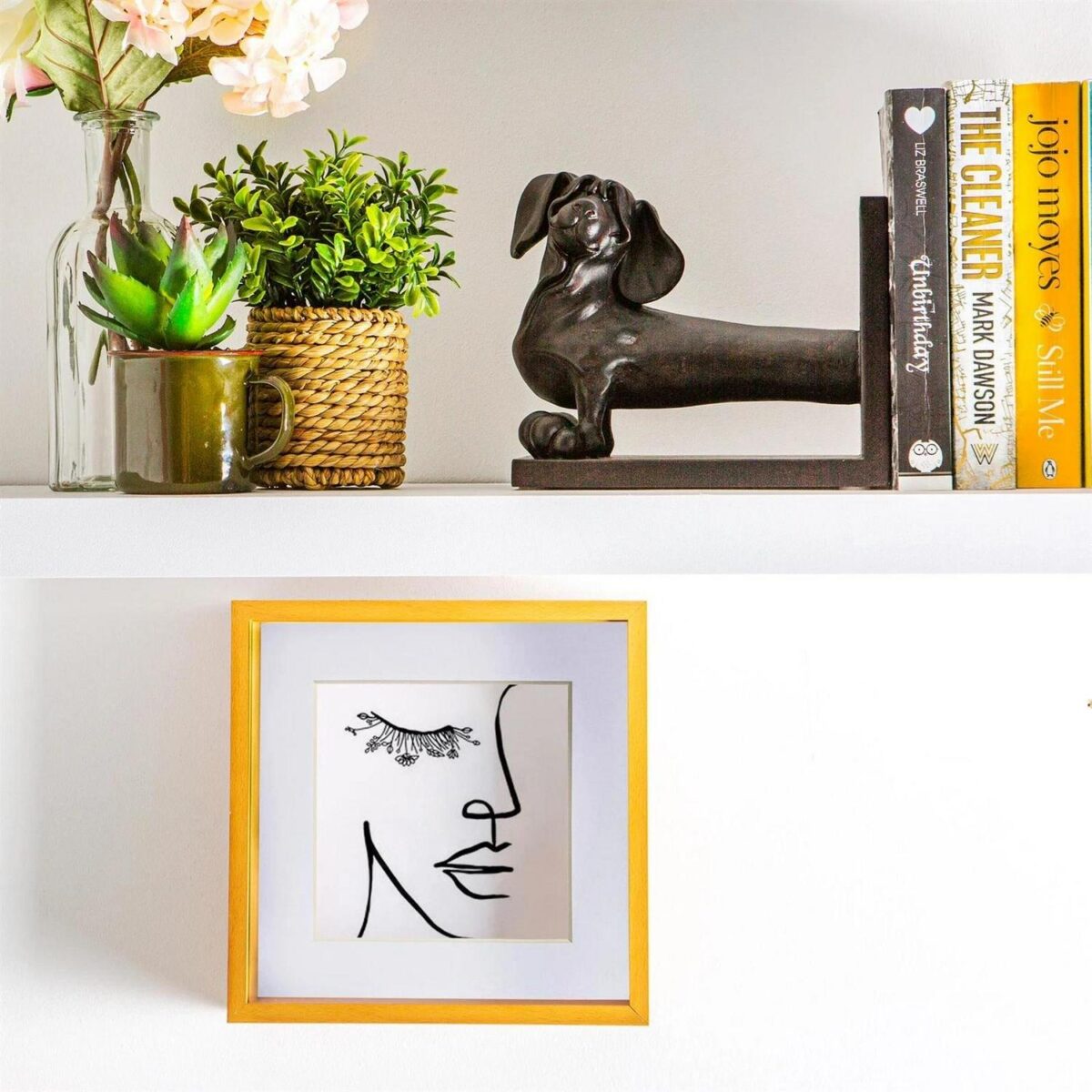 3D Deep Box Photo Frame 8 x 8  with 6 x 6  Mount Light Wood/White - Image 5