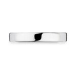 3.0mm Classic Flat Court Wedding Ring, 18ct White Gold - Image 4
