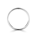 3.0mm Classic Flat Court Wedding Ring, 18ct White Gold - Image 6