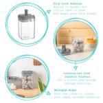 3 Piece Flip Lock Plastic Food Storage Containers Set Kitchen Food Canister - Image 2