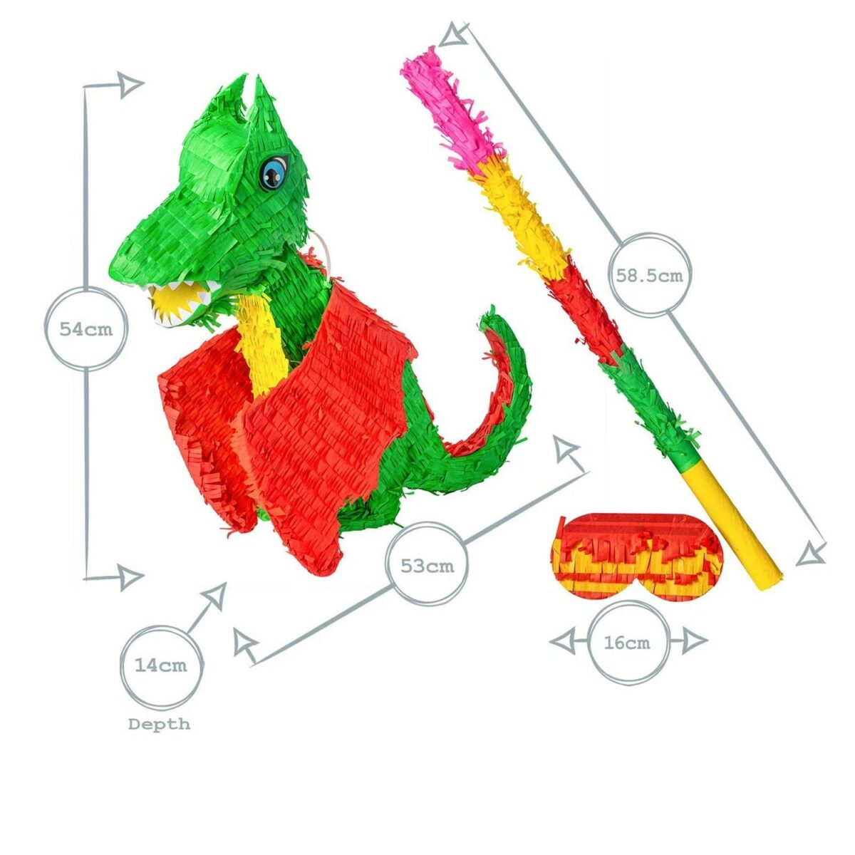 3pc Dragon Pinata Se e79ece62a023e9cb4f3347133136d331