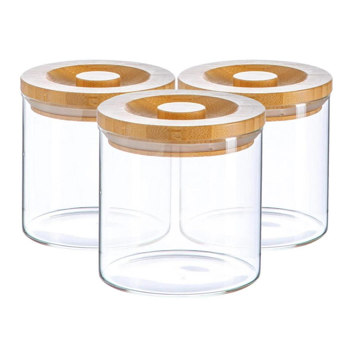 3pc Glass Jar With W ebef33ba03f3bd559375f96dba44f774