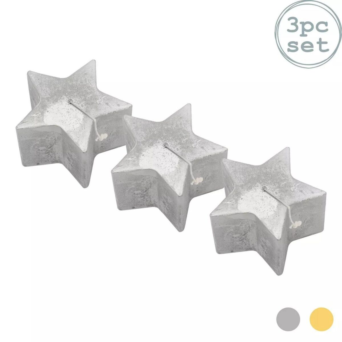 3pc Metallic Candle 3be6b114d01605f442929e70fbaeb34a