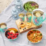 3pc Mint Pansy Stainless Steel Picnic Bowls Party Camping BBQ Set - Image 6