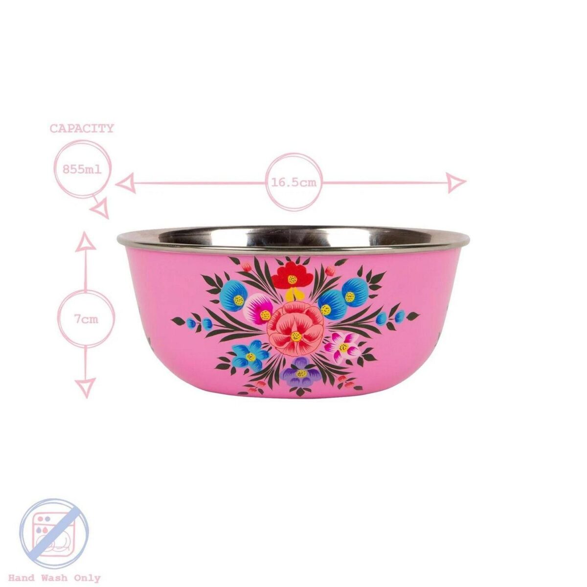 3pc Mint Pansy Stainless Steel Picnic Bowls Party Camping BBQ Set - Image 4
