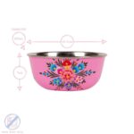3pc Mint Pansy Stainless Steel Picnic Bowls Party Camping BBQ Set - Image 4