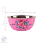 3pc Mint Pansy Stainless Steel Picnic Bowls Party Camping BBQ Set - Image 3