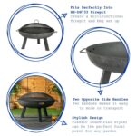 3pc Round Firepit, Grill and Dome set Large Cast Iron Firepit - Image 2