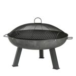 3pc Round Firepit, Grill and Dome set Large Cast Iron Firepit