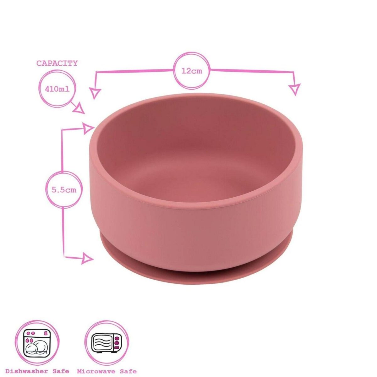 3pc Tiny Dining Blue Sage Ochre Silicone Baby Suction Bowl Set Toddler Feeding - Image 3