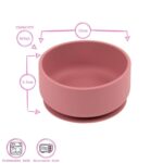 3pc Tiny Dining Blue Sage Ochre Silicone Baby Suction Bowl Set Toddler Feeding - Image 3