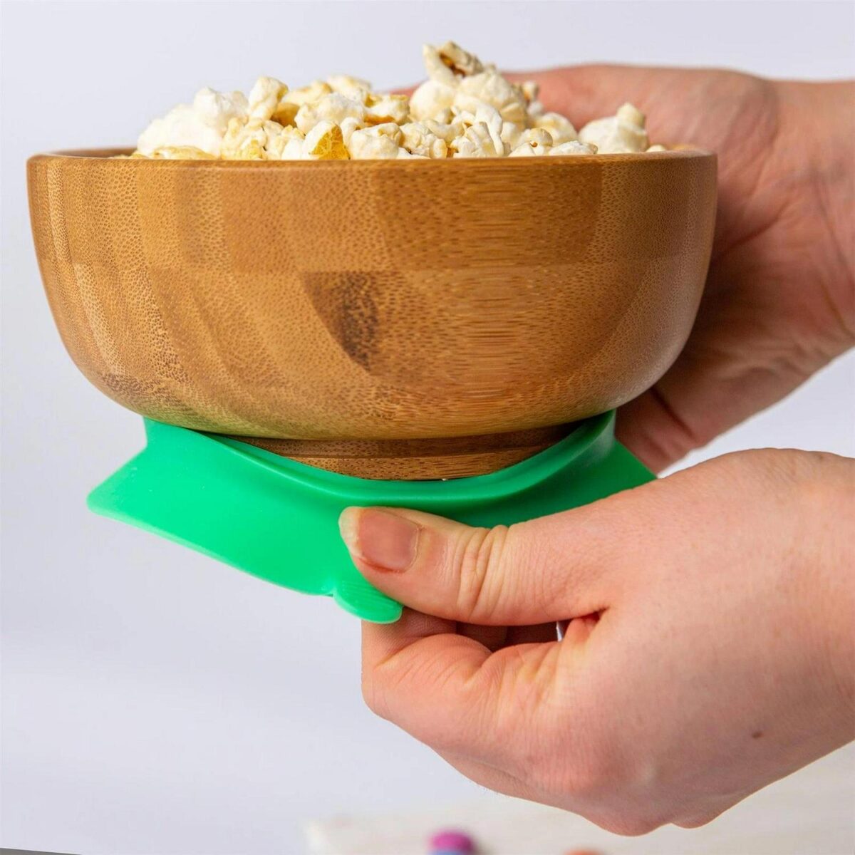 3pc Tiny Dining Green Llama Bamboo Baby Feeding Set Kids Plate Bowl Spoon - Image 6