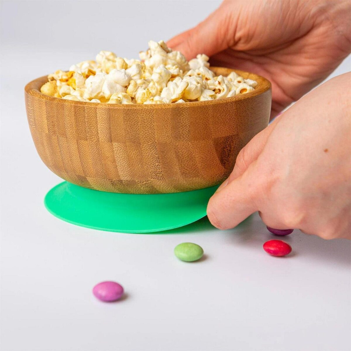 3pc Tiny Dining Green Llama Bamboo Baby Feeding Set Kids Plate Bowl Spoon - Image 5