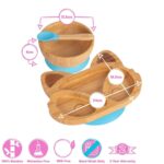 3pc Tiny Dining Red Fox Bamboo Baby Feeding Set Kids Plate Bowl Spoon - Image 7