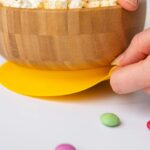 3pc Tiny Dining Yellow Square Bamboo Baby Feeding Set Kids Plate Bowl Spoon - Image 7