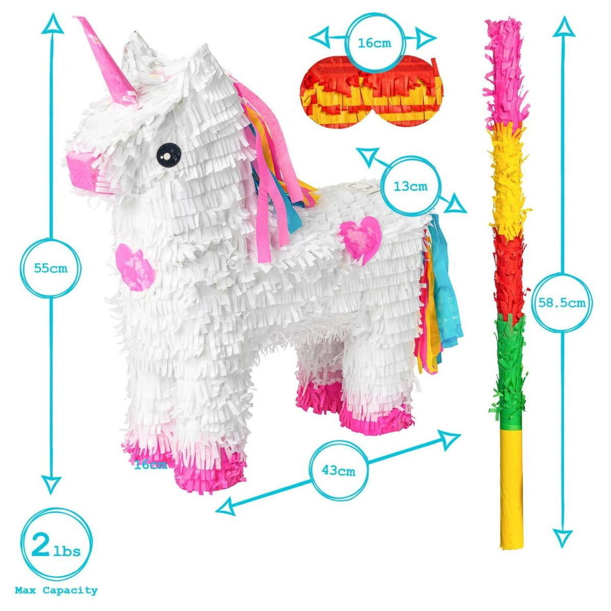 3pc Unicorn Pinata S b9c1bd7d840c0f6f3c4fc25625e482e2