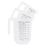 3pc White Plastic Measuring Jug Set Stackable Kitchen Baking Cooking Cups - Image 3