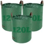 3x 120L Heavy-Duty Garden Waste Bags Black Large Reusable Grass Refuse Sacks - Image 9