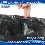 3x 270L Heavy-Duty Garden Waste Bags with Handles Black Large Grass Refuse Sacks - Image 3