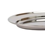 3x 35cm x 24cm Oval Stainless Steel Serving Platters Food Snack Tray Dish Plate - Image 4