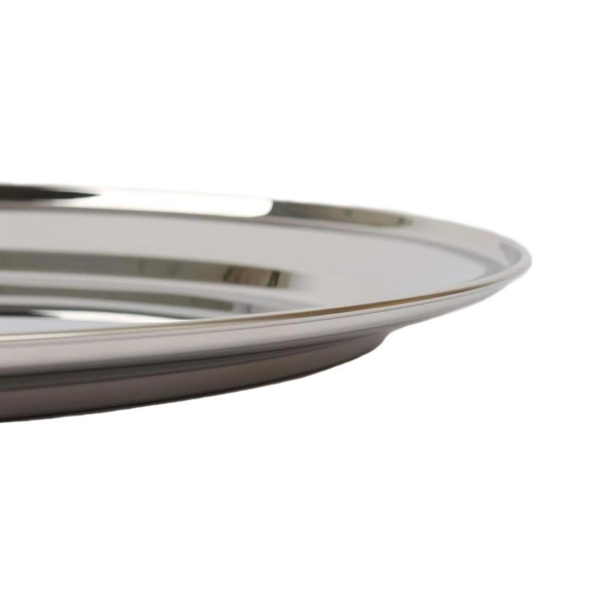 3x 50cm x 35cm Oval Stainless Steel Serving Platters Food Snack Tray Dish Plate - Image 4