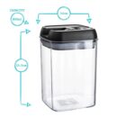 3x Flip Lock Plastic Food Storage Containers Kitchen Pantry Food Canister 800ml - Image 3