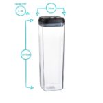 3x Flip Lock Plastic Food Storage Containers Kitchen Food Canister 1.9 Litre - Image 3