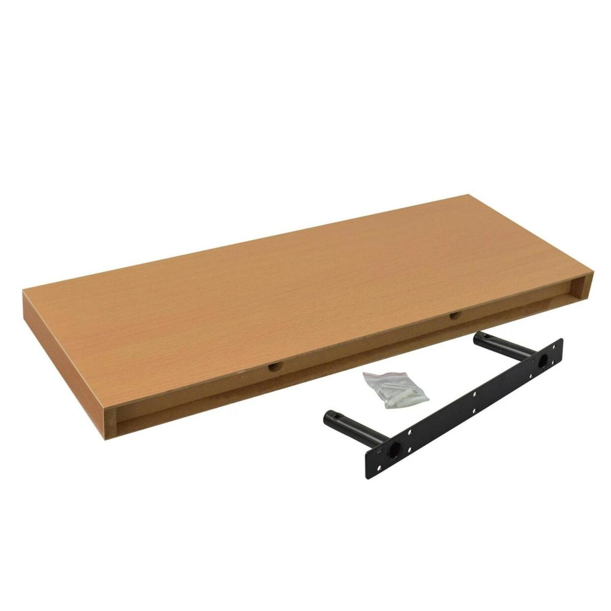 3x Floating Wall Shelves Wooden Wall Storage Living Room Bedroom 100cm Natural - Image 5