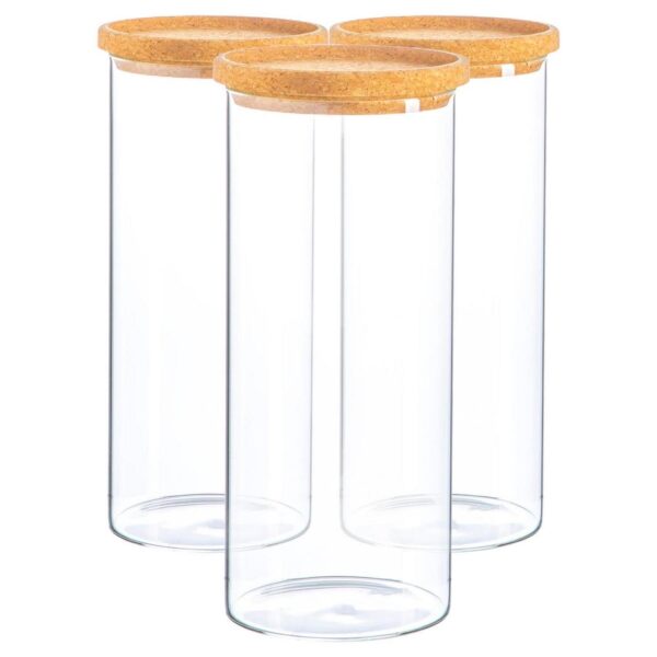 3x Glass Storage Jar 244a9480ec42b9b7da0ce76e73289a60