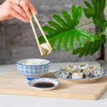 3x Hand-Printed Sauce Dishes Japanese Style Porcelain Snack Salsa Dip 10cm Navy - Image 7