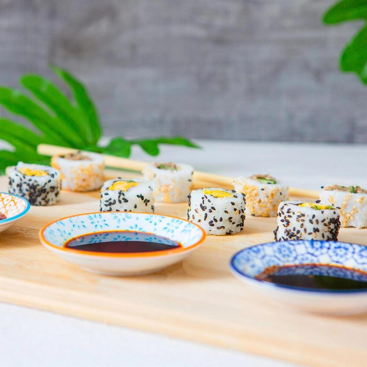 3x Hand-Printed Sauce Dishes Japanese Style Porcelain Snack Salsa Dip 10cm Blue - Image 5
